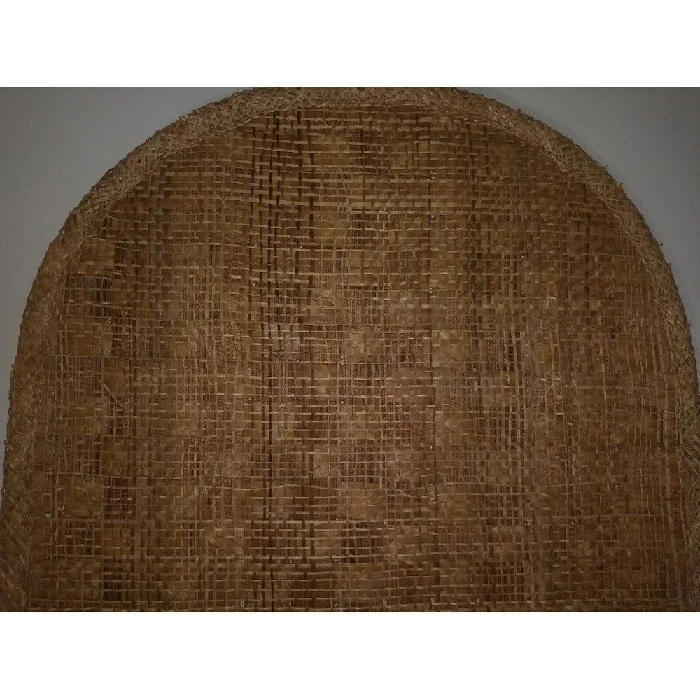 set of 2 PLACEMATS wicker Rattan WOVEN straw NWOT VINTAGE 19”x13” brown tan